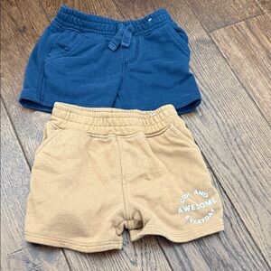 Garanimals Navy and Tan Kids Shorts Duo